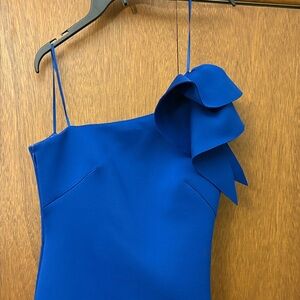 Chic Royal Blue One-Shoulder Dress
